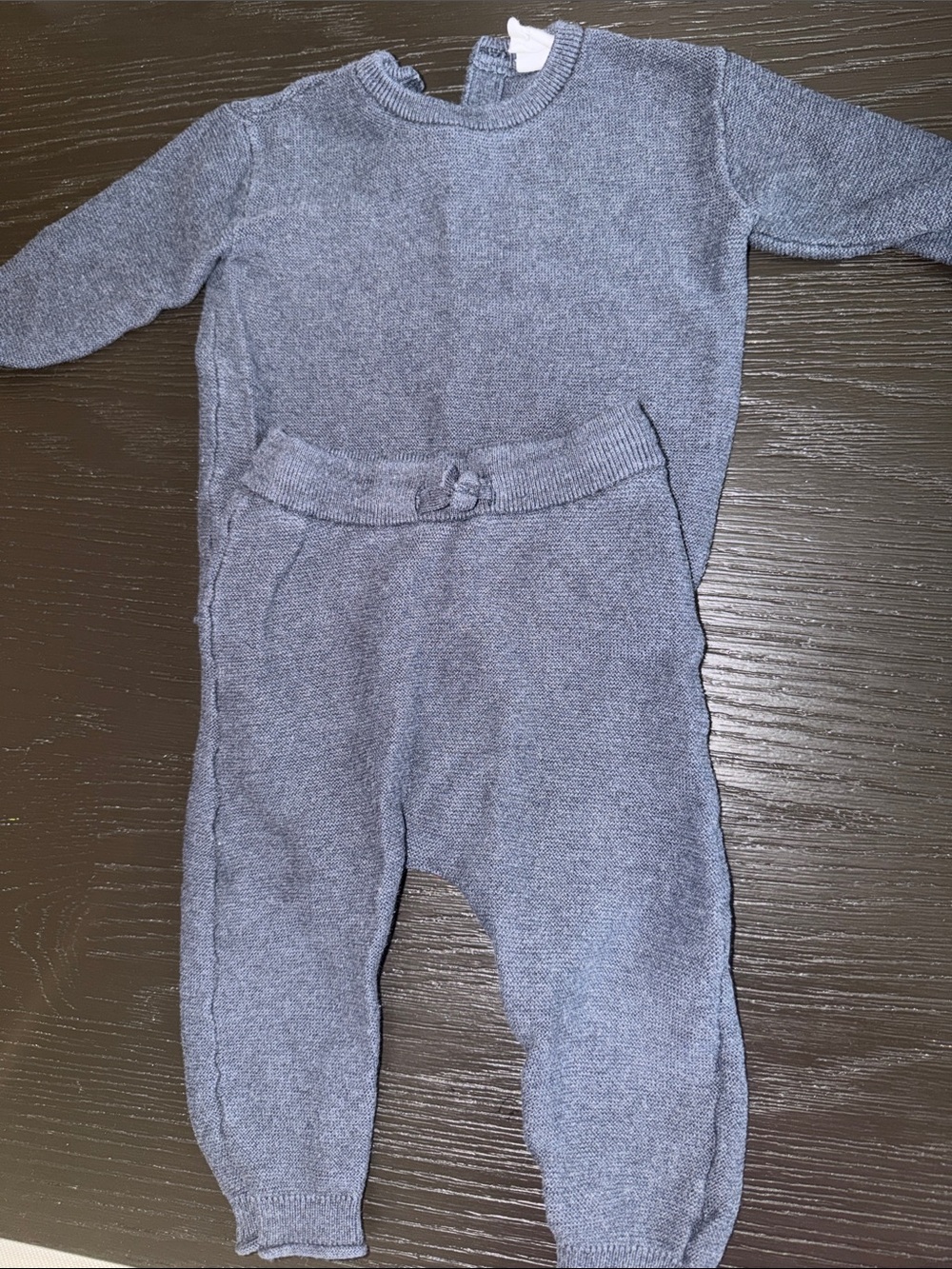H&M Heather Gray Knit Two-Piece Baby Set
